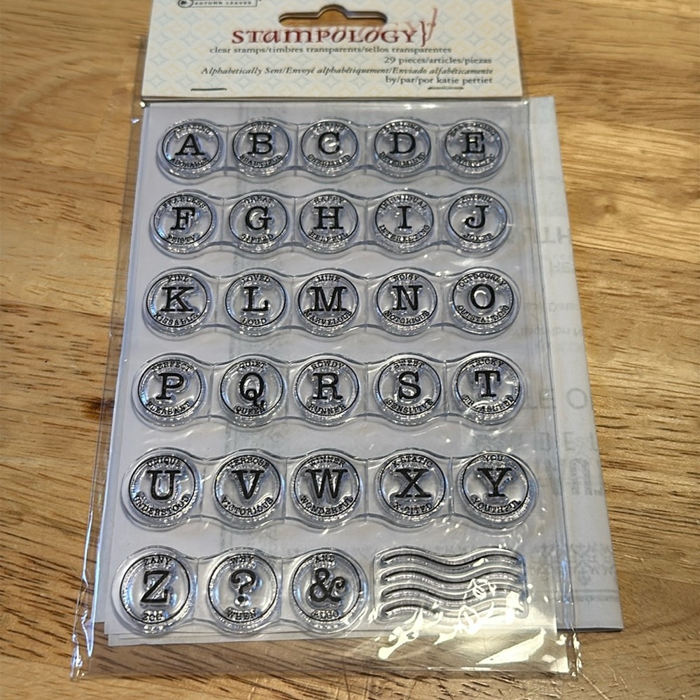 Autumn Leaves Stampology Alphabet Acrylic Clear Stamps